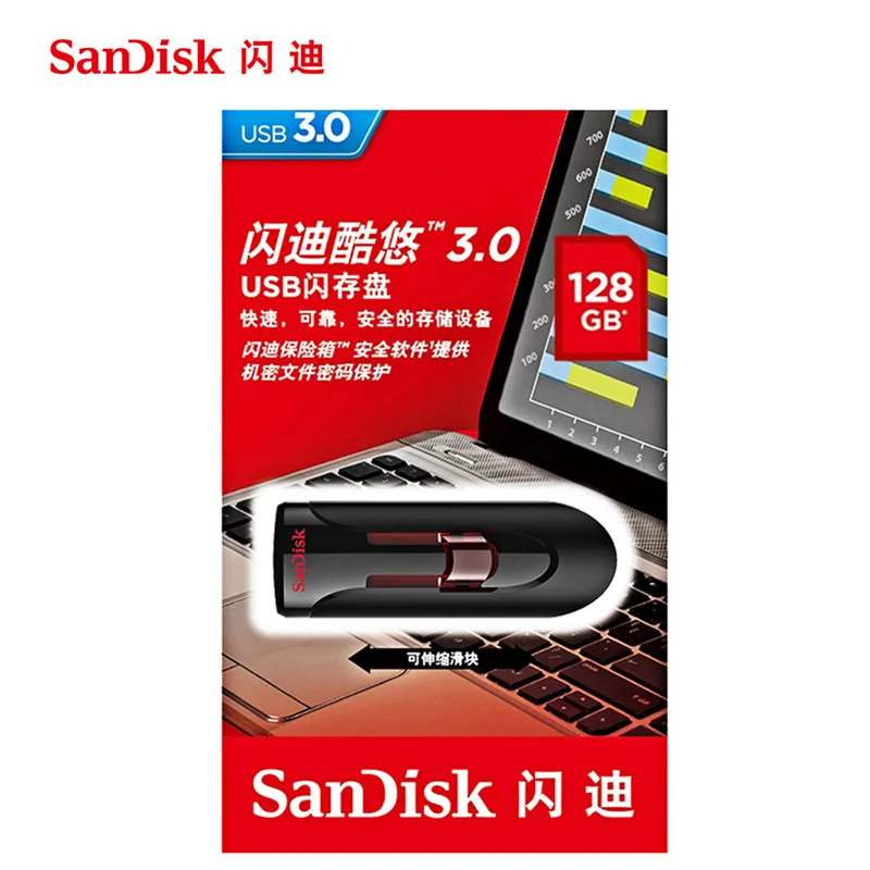 100% Original SanDisk Pen Drives 16GB 32GB 64GB 128GB 256GB USB 3.0 Flash Drive Stick Pendrive Flashdisk USB Key U Disk