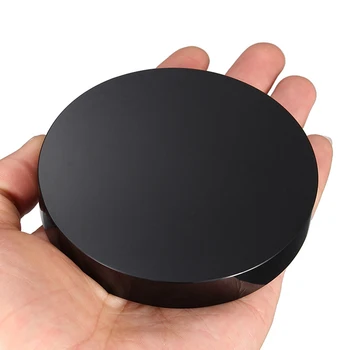 

KiWarm Fashion 100mm Black Obsidian Scrying Mirror Crystal Gemstone Healing Stone Feng Shui Gift Home Shop Decoration Crfts