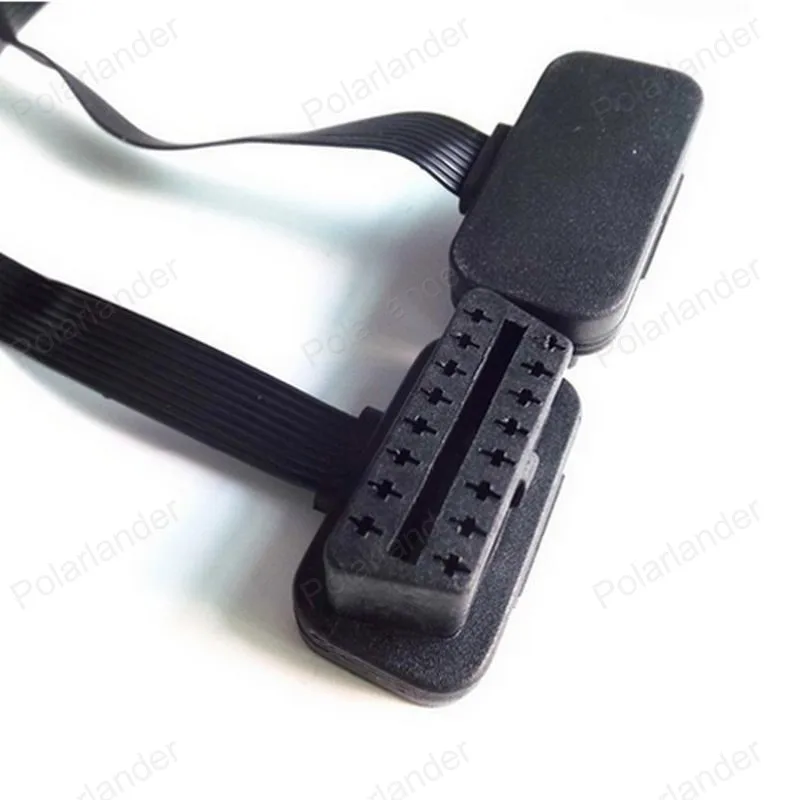 Горячая продажа OBD2 папа к двойной Женский Y сплиттер локоть удлинитель 30 см 16 Pin