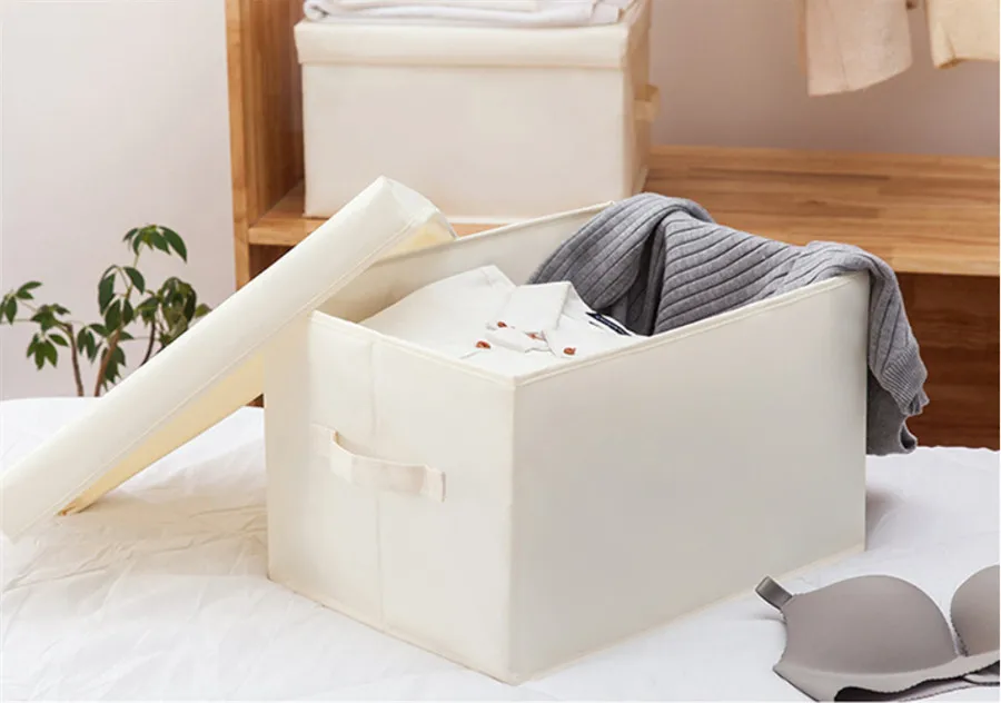 

Oxford Cloth Underwear Organizer Pure Color Box Socks Panties Storage Box Dustproof & moisture-proof portable Closet Organizer