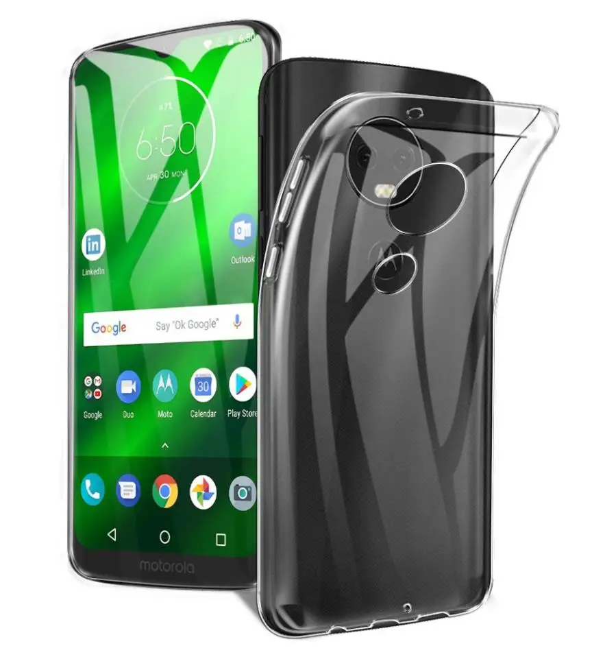 Для Motorola Moto G7/G7 Power/G7 Play/G6/G6 Play/G6 Plus чехол тонкий прозрачный мягкий ТПУ силиконовый
