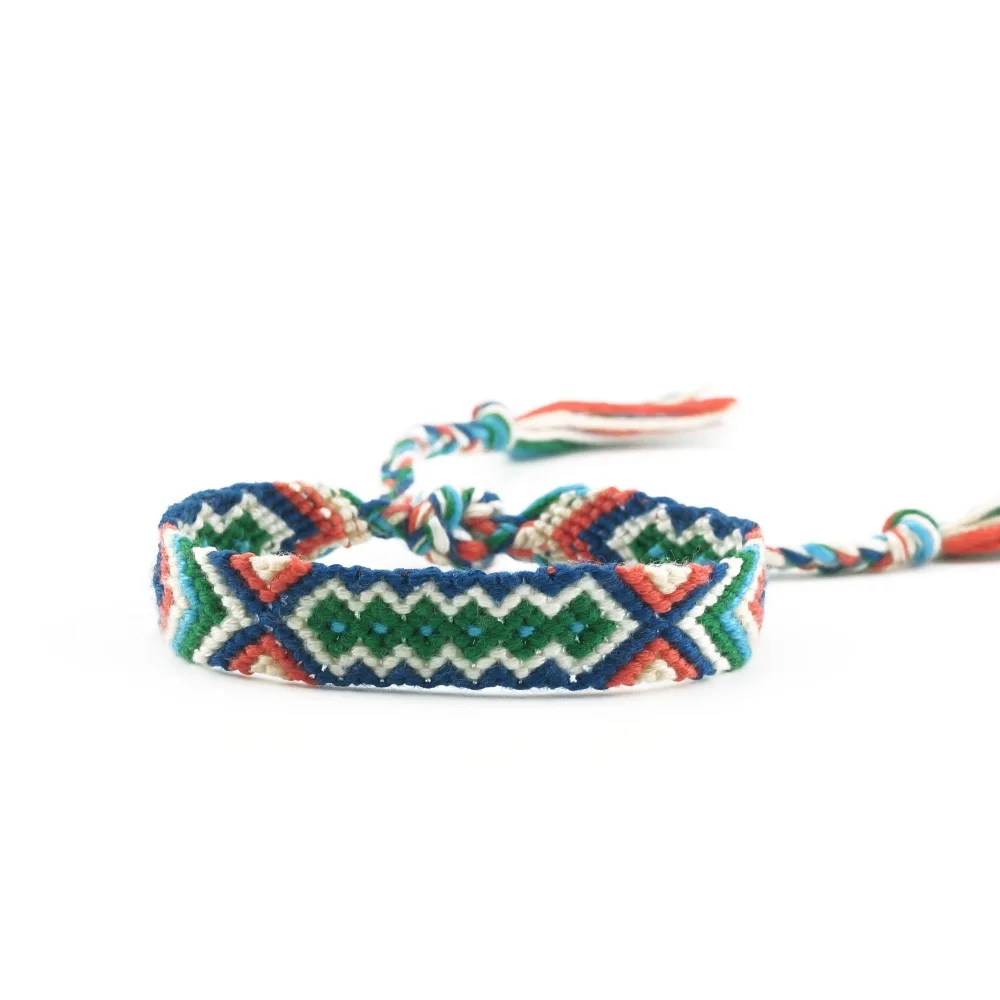 

AMIU Friendship Bracelet Personalized Woven Rope String Hippy Boho Cotton Handmade Bracelet Macrame Style For Women And Men