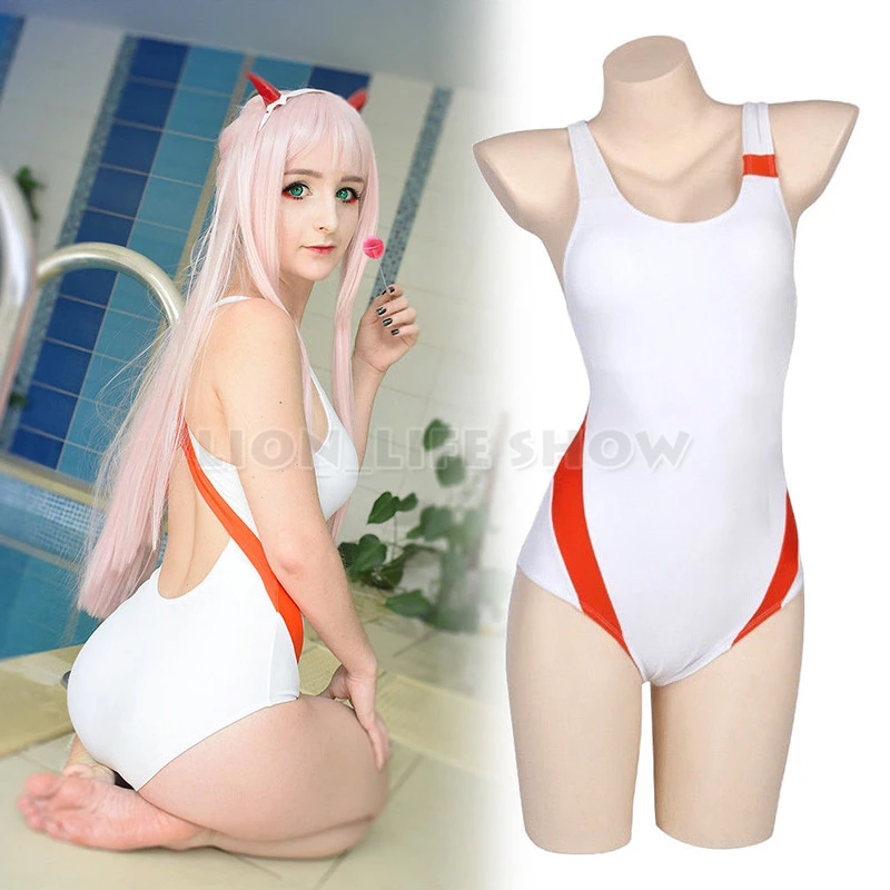 Women Swimsuit Darling In The Franxx 02 Zero Two Ichigo Swimwear Bikini