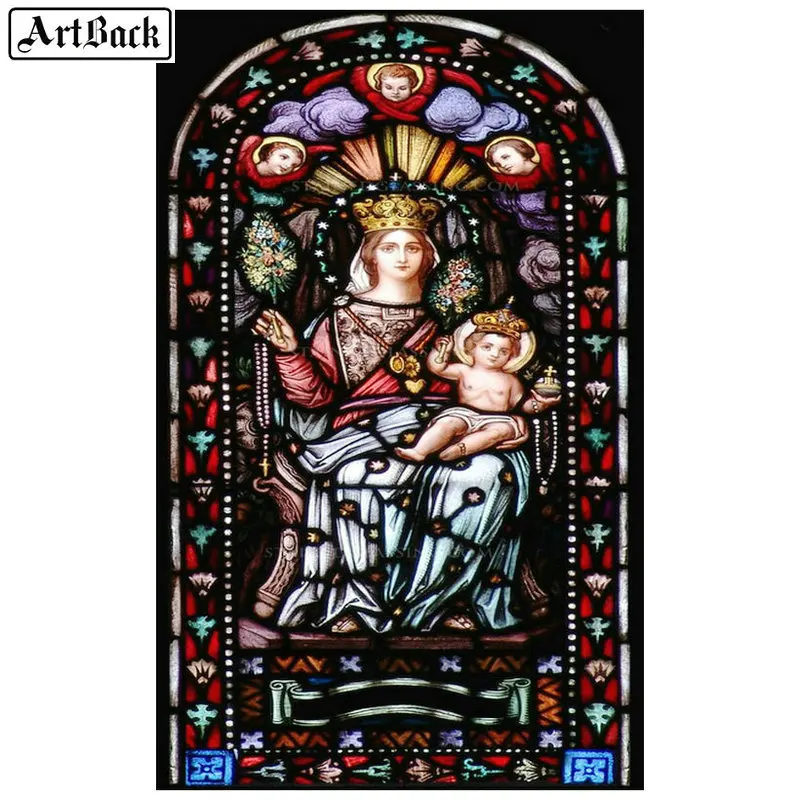 5d diy diamond painting Madonna little Jesus pattern 3d full square / round drill religious embroidery home decoration | Дом и сад