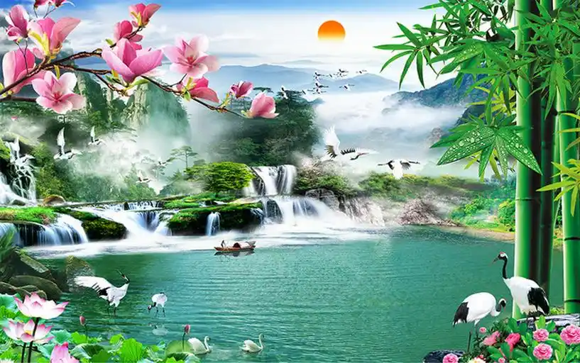 Chino Papel Pintado 3d Paisaje Cascada Papel Pintado Para Paredes Manera Hermosa Fondos De Pantalla Decoracion Para El Hogar Papel Para Las Paredes Papel Pintado 3dpaisaje Papel Pintado Aliexpress