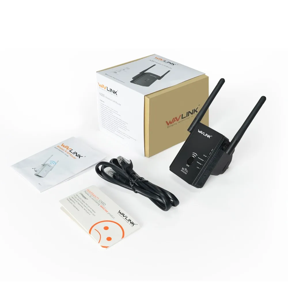 Wavlink 300 Мбит/с Wi-Fi ретранслятор/маршрутизатор/точка доступа AP wifi Range Extender с 2 внешними антеннами WPS шифрование сигнала ускорители