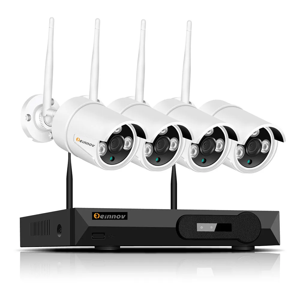Einnov H.265 4CH домашняя беспроводная камера безопасности 5MP HD Wifi камера видеонаблюдения ip-камера CCTV NVR Wi-Fi аудио система P2P - Цвет: 4Ch Camera System