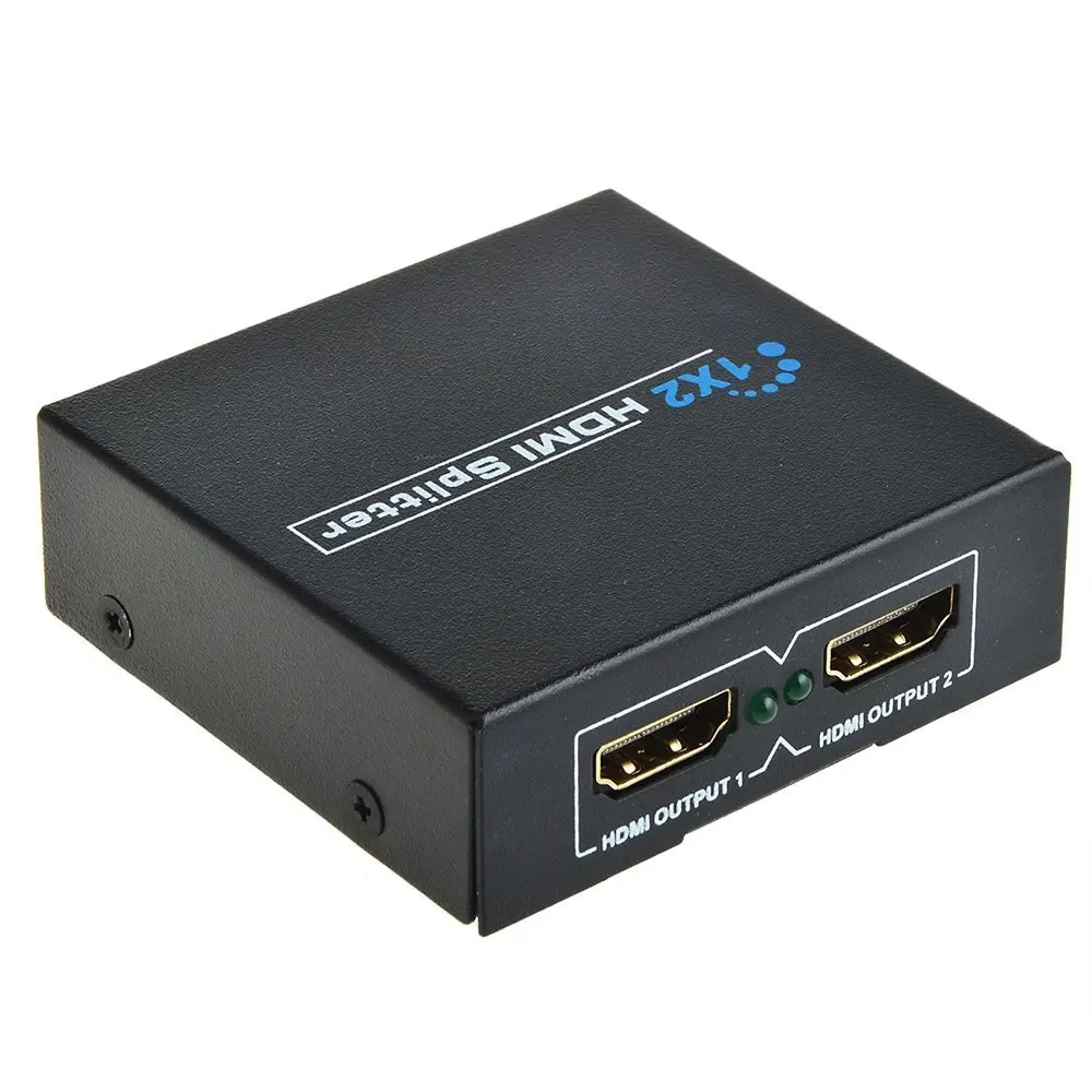 New Full HD 1x2 Port HDMI Splitter Amplifier Repeater 3D 1080p Female