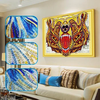 

new Special Shaped Diamond Painting animals Lion Picture of Rhinestones 5D DIY Diamond Mosaic Animal Home embroidery Decor a46