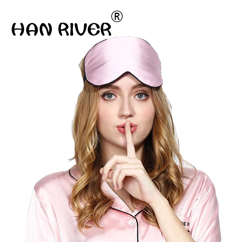 1 piece in 100 silk eye mask Custom color double sided pure mulberry