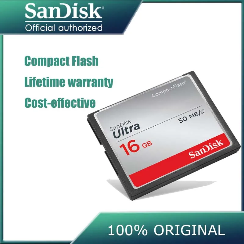 Оригинальная карта памяти SanDisk экстремальная высокоскоростная Компактная флеш 16