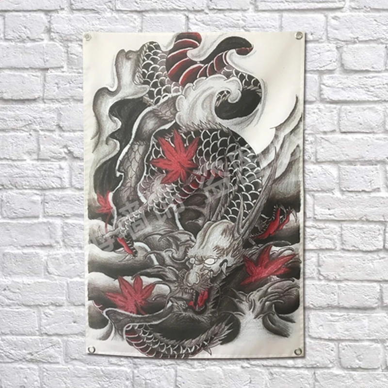 Verwonderend Dragon Japanese Tattoo Art Poster Flag Banner Home Decoration PP-95