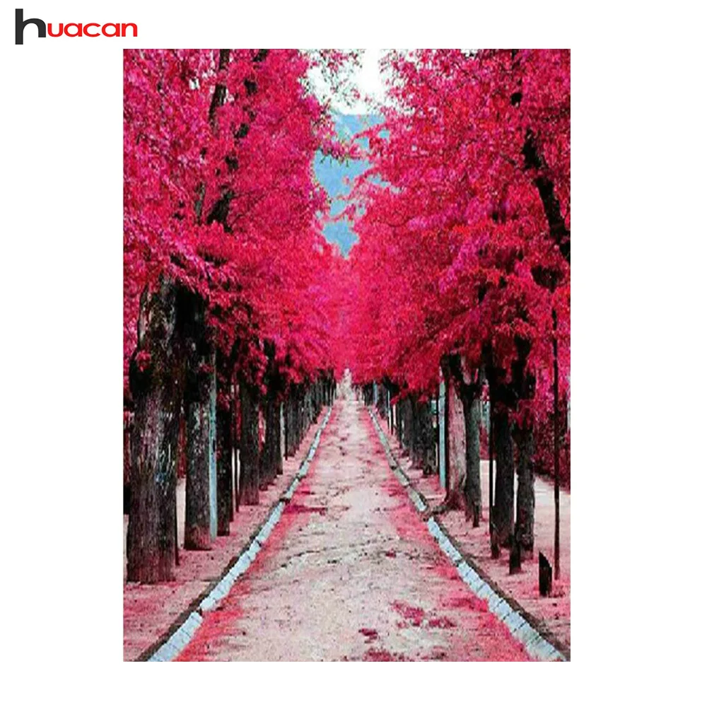 

HUACAN Diamond Embroidery Landscape Diy Diamond Painting Needlework Rhinestone Painting Mosaic Picture Home Decor