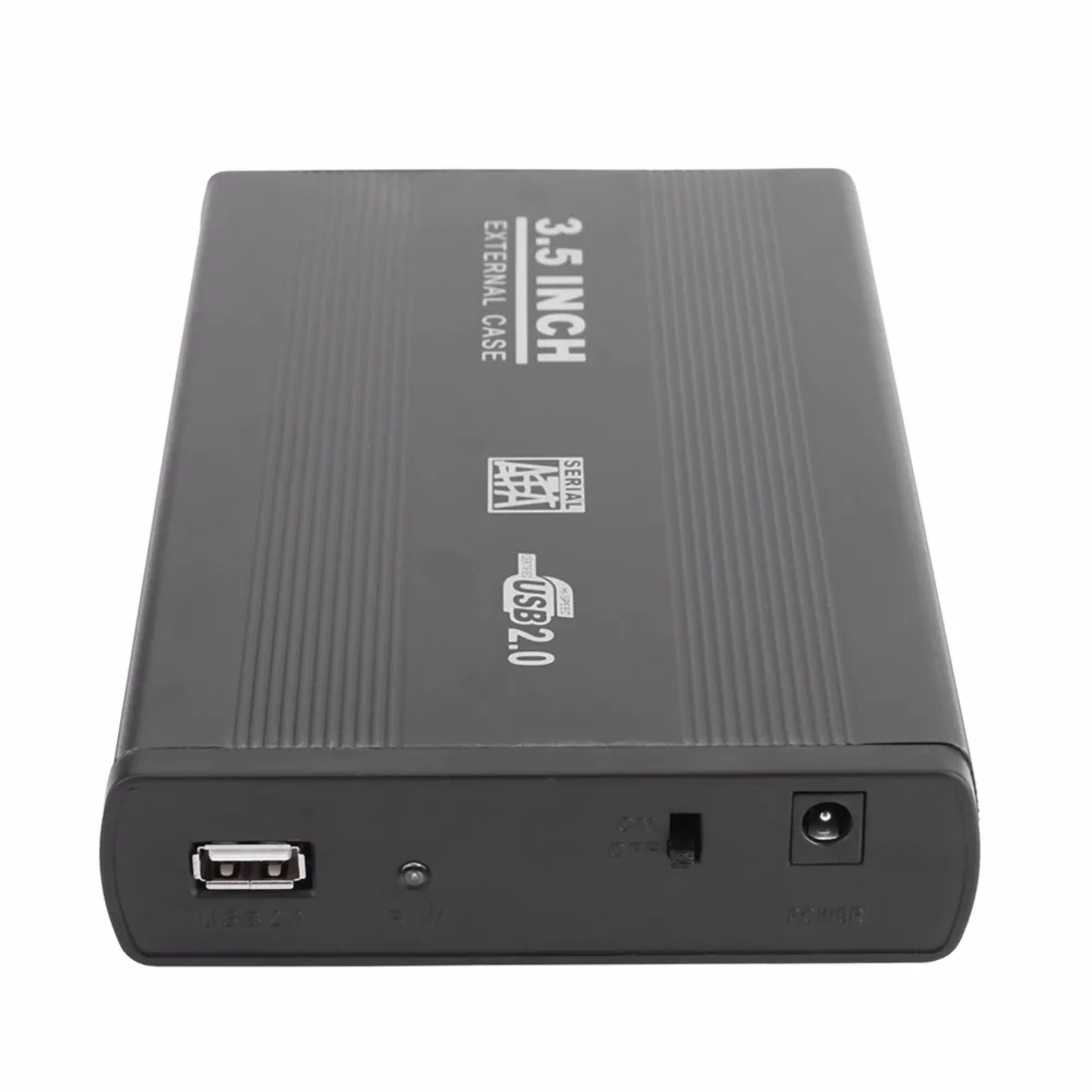 3.5inch SATA to USB 2.0/3.0 High Speed External HDD Hard Drive Disk Case Enclosure Box with LED Indicator for Laptop Desktop