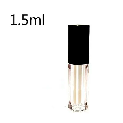 Тюбик для блеска для губ трубка 3 мл прозрачные флаконы под блеск для губ макет косметический контейнер блеск для губ Упаковка Мини Губная трубка 1,2 мл 50 шт - Цвет: 1.5ml Black