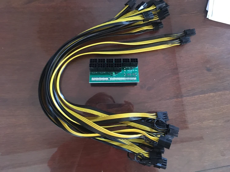 Server Power supply for DPS-800GB A 1000W with 6pin to 6+2pin breakout Board Adapter for Ethereum Mining ETH working well