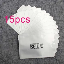 15 шт. Анти Rfid кошелек блокировки Reader замок банк держатель для карт Id банковской карты защиты корпуса Металл кредитной держатель для карт алюминия