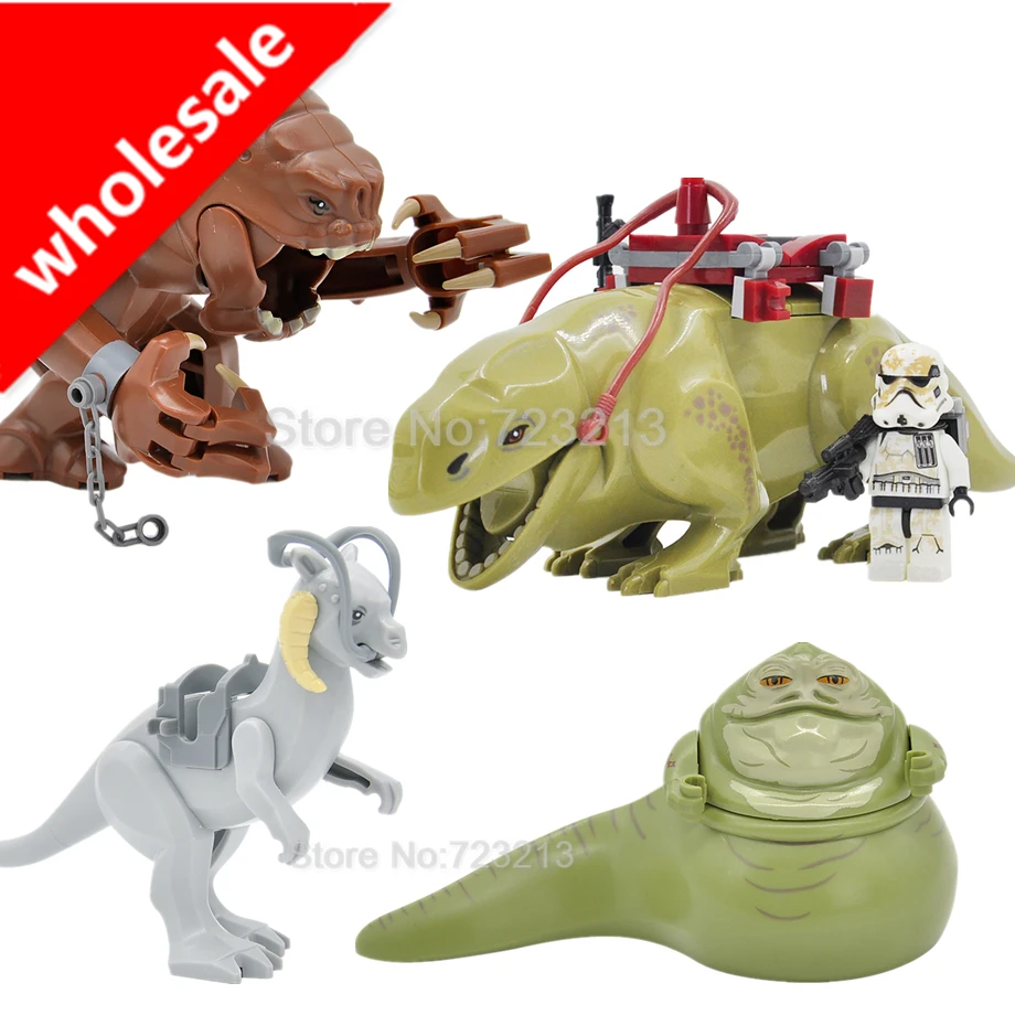 

Wholesale 10pcs/lot Hot Dewback Sandtroopers Tauntaun Jabba Rancor Figure Building Blocks Set Models Toys