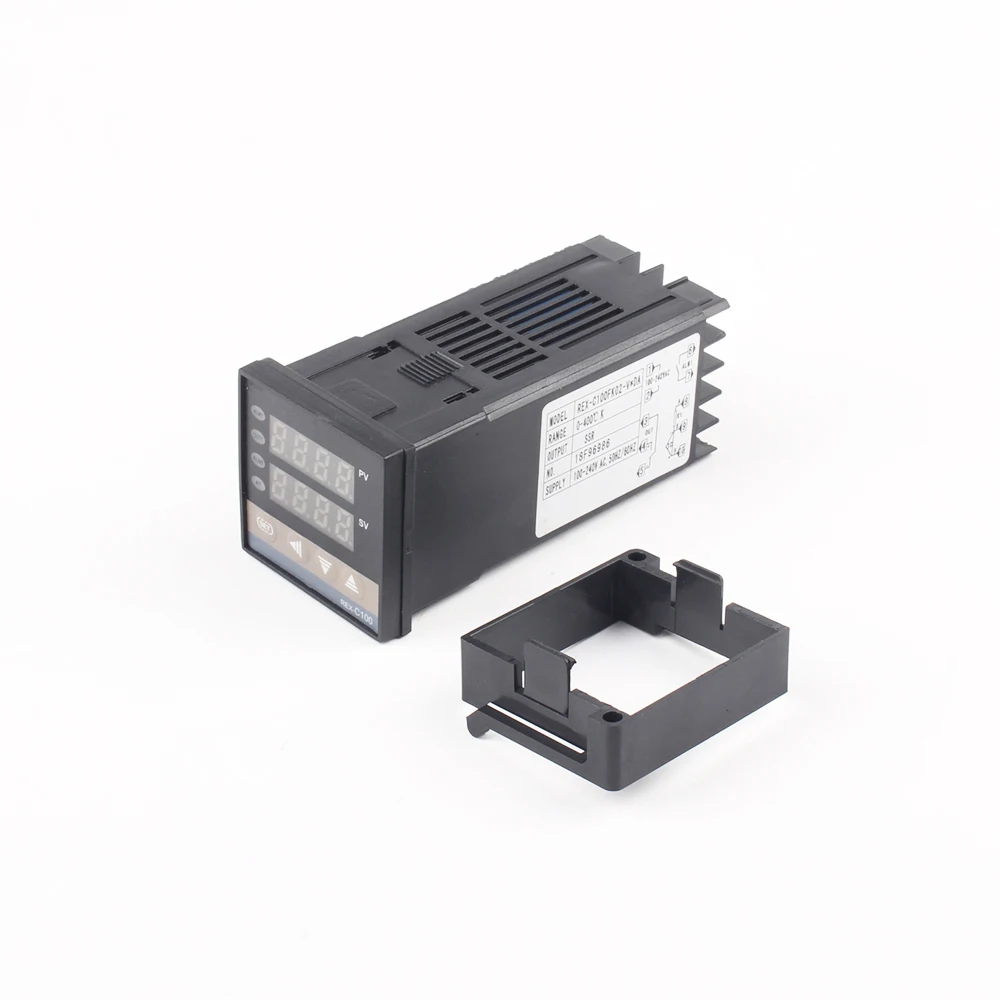 Kopen REX C100 Digitale Pid Temperatuurregelaar Thermostaat Ssr Output Max40A Ssr Relais K Thermokoppel RexC 100 110V ~ 240V