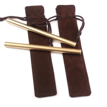 

brass pen creative handmade business pen gift with cloth bag 2 pens/lot