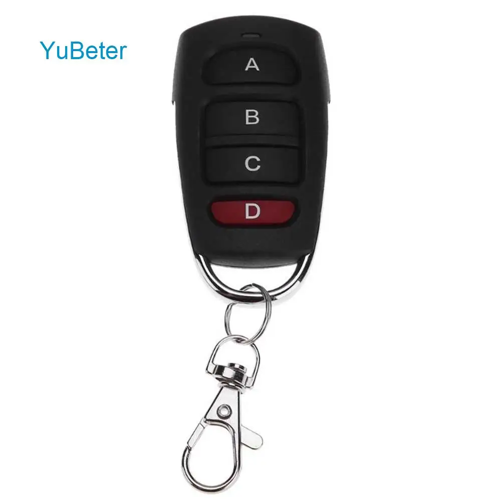 

YuBeter 330/315/433MHZ ABCD Keys Wireless Remote Control For Electric Retractable Garage/Remote Control LED lights/Sliding Doors