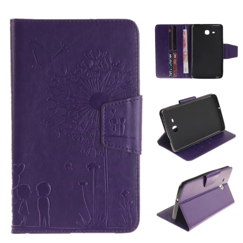 Lovers Dandelion For Samsung Galaxy Tab A 7.0 Case SM-T280 SM-T285 T28 Case Tablet Case PU Leather Flip Wallet Stand Embossing (13)
