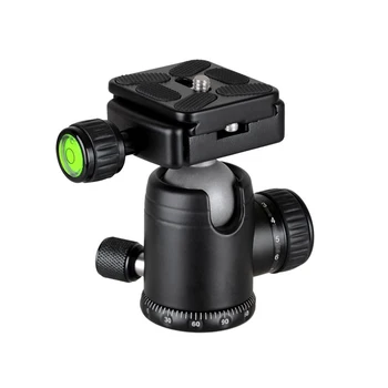 

Ball Head Ballhead Tabletop Tripod Stand Adapter w/Quick Release Plate for Nikon Sony Canon DSLR Camera Camcorder