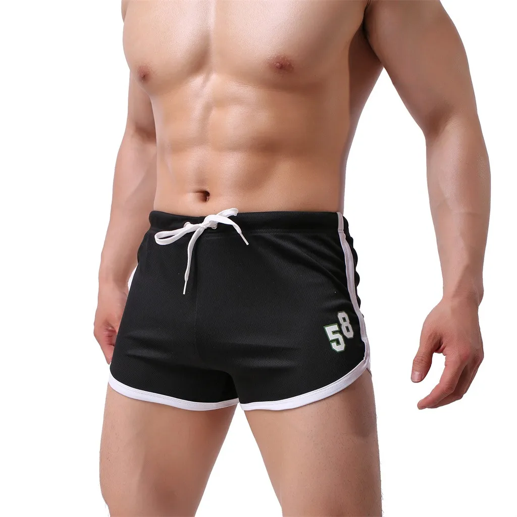Модные шорты мужские летние дышащие быстросохнущие повседневные тонкие спортивные Шорты повседневные домашние Moda Hombre - Цвет: Черный