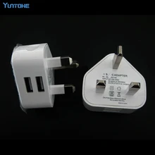 Великобритания Plug Зарядное устройство Adpater 5 В 2.1a ce сертифицированный 2 Порты USB стены Зарядное устройство AC адаптер для iPhone/Samsung/ sony и т. д