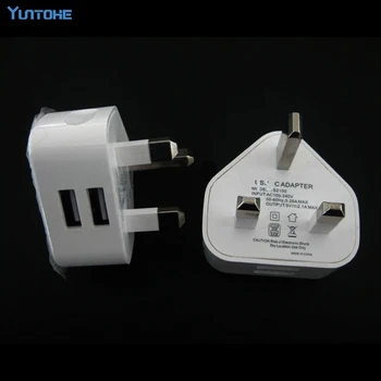

UK Plug Charger Adpater 5V 2.1A CE Certificated 2 USB Ports Wall Charger AC Adapter for iPhone /Samsung /Sony etc