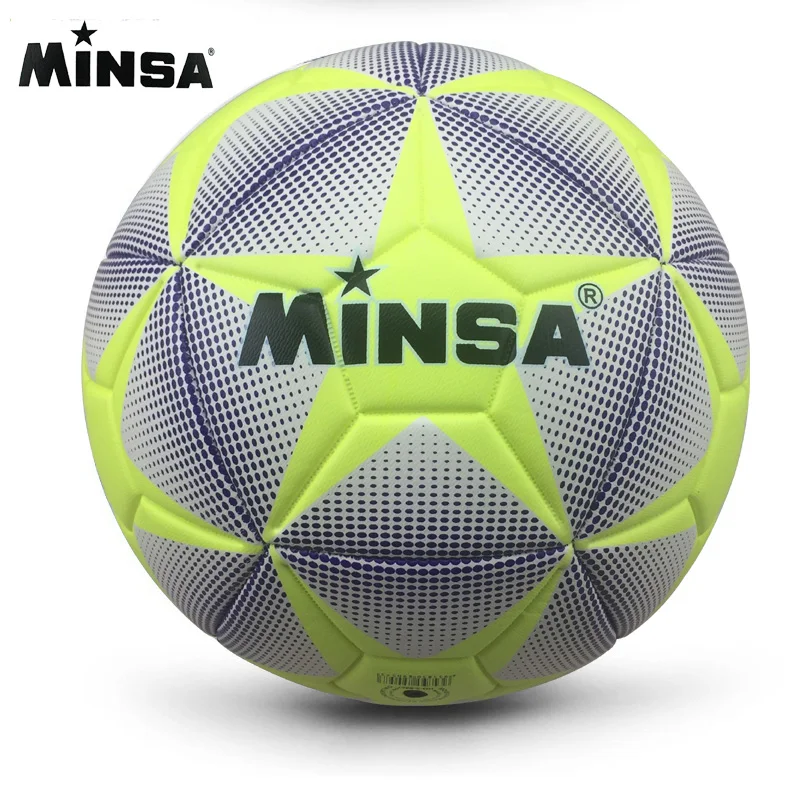 Новый бренд MINSA высококачественный Стандартный Футбольный Мяч A ++ тренировочные