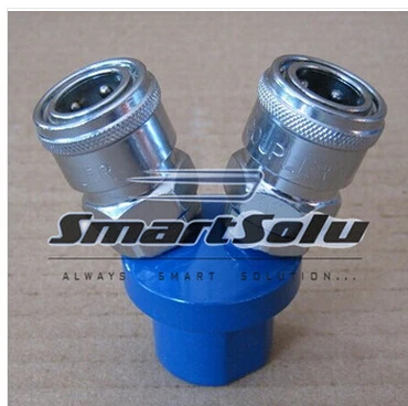 

free shipping PNEUMATIC 1/4" BSPT Female 2 Way Air Hose Quick Coupler Socket Connector