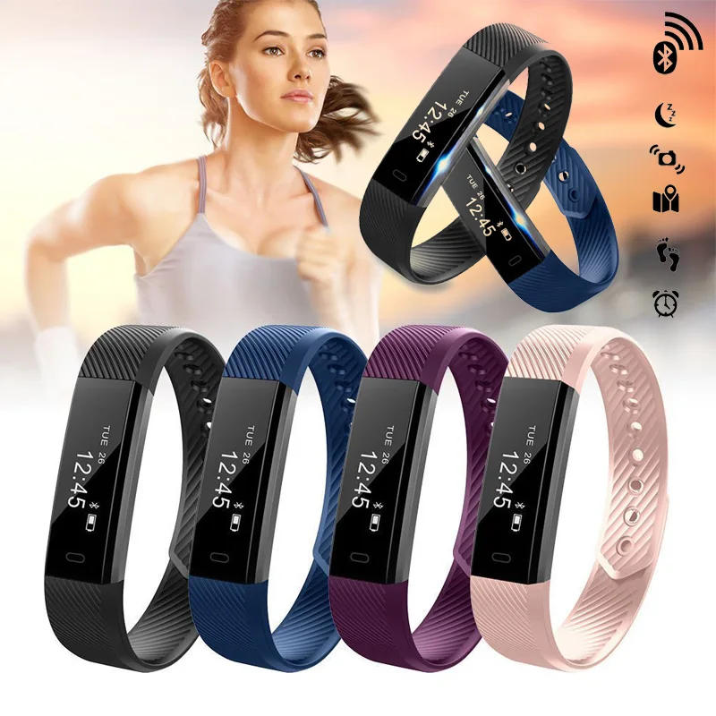bilder für ID115 Smart Armband Fitness Tracker podometre Wecker Vibration Smart Armband Bluetooth für xiomi Android IOS pk fitbit bilder für ID115 Smart Armband Fitness Tracker podometre Wecker Vibration Smart Armband Bluetooth für xiomi Android IOS pk fitbit