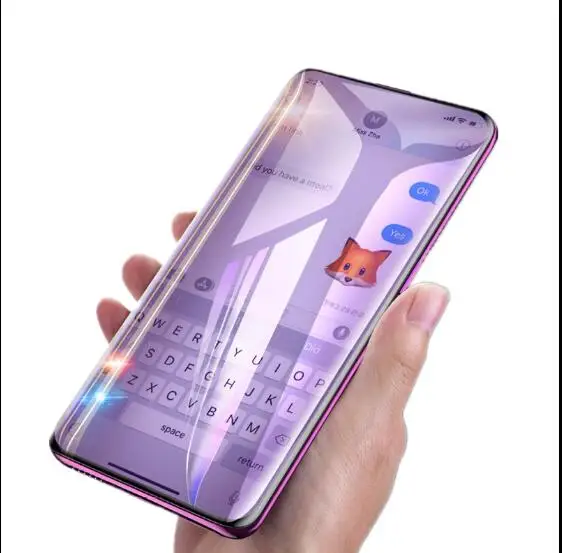 Новейший УФ жидкий Полный Клей закаленное стекло протектор экрана для OPPO Find X 1
