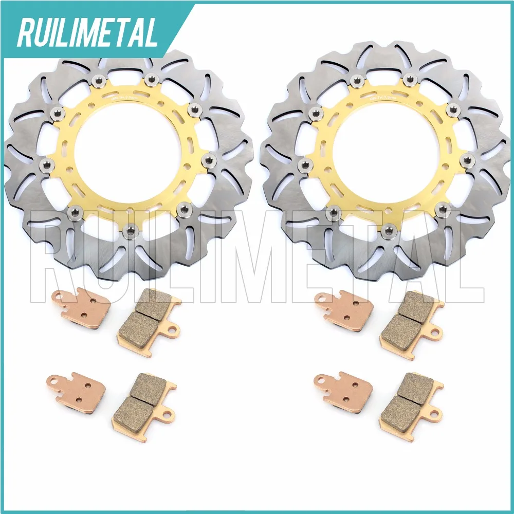 New Front Brake Discs Rotors + Pads Set for YAMAHA YZF R1 1000 2007