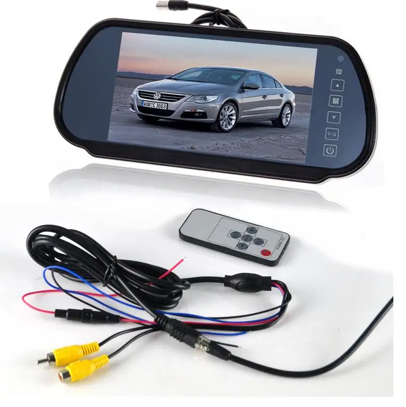 Car Wired 7 Car LCD Media Monitor TV DVD font b GPS b font Screen 4LED