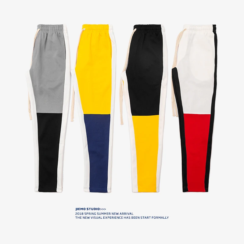 

SODA WATER 2019 Mens Motocross Trackpants Slim Fit Fashion Men Joggers Trousers Yellow/blue 8404S