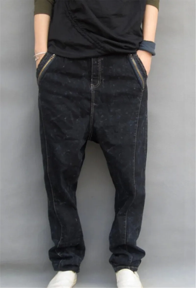 baggy jeans men harem pants plus size27 44 large hanging crotch size 27