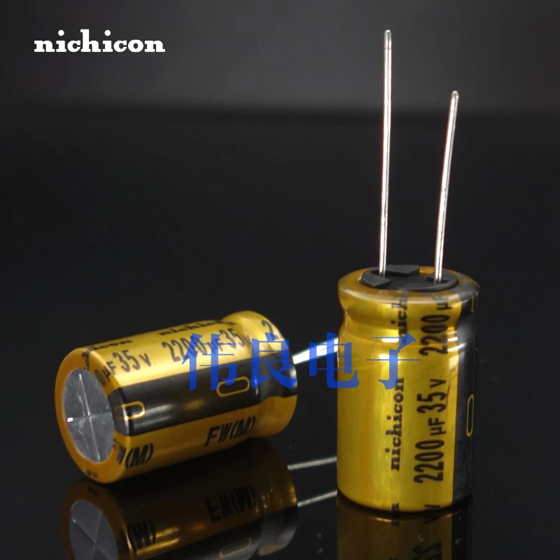 2200 мкФ 35V FW серия nichicon Золотой Аудио электролитический фильтр конденсатор 16x25 |