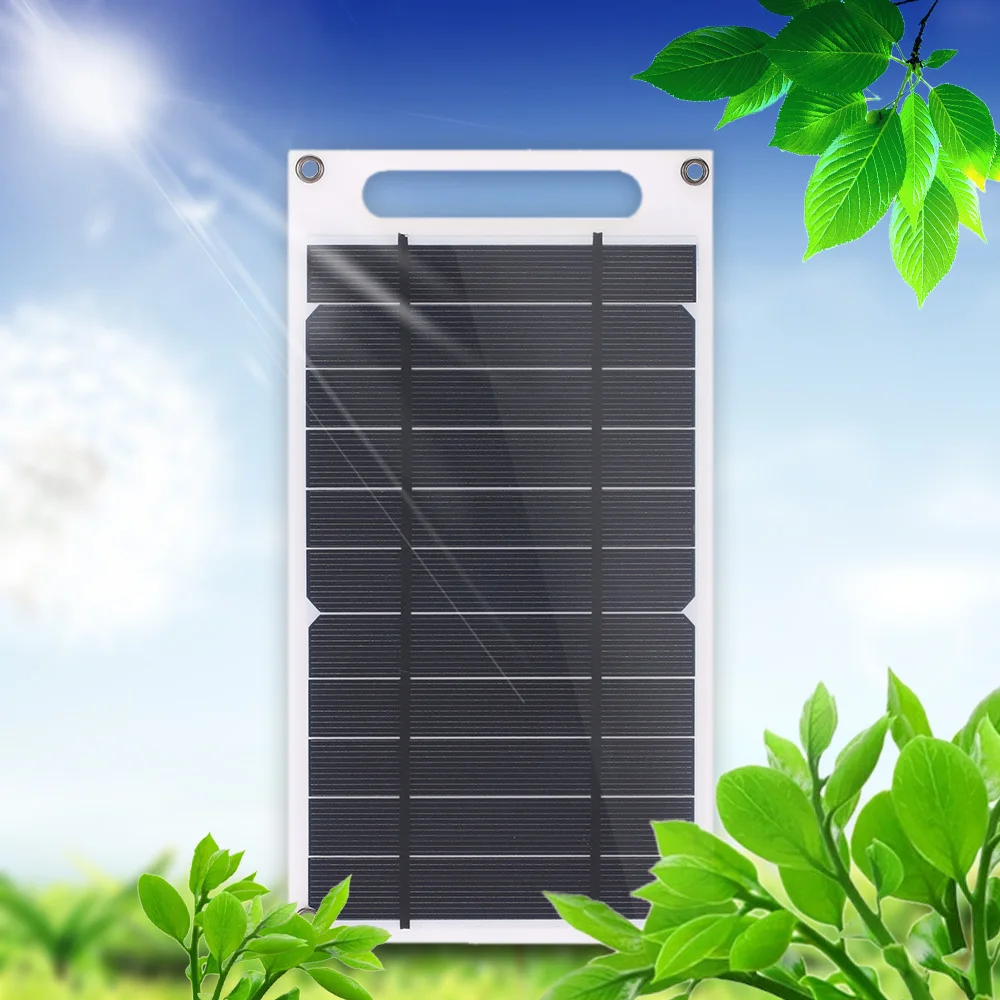

Solar Light 7.8W Portable Ultra Thin Monocrystalline Silicon Solar Panel Charger USB Port for Cell Phone Outdoor Camping