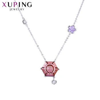 

Xuping Fashion Necklaces Jewelry Elegant Crystals from Swarovski Flower Shape for Women Christmas Gifts S141.5-43141