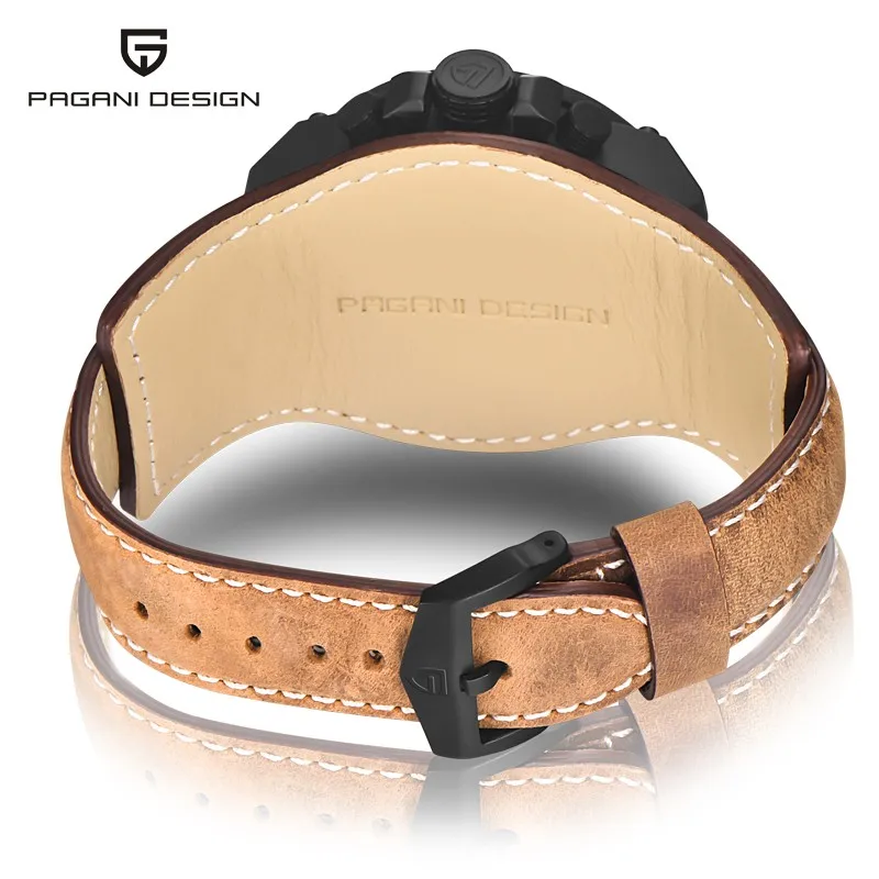 PAGANI дизайнерские брендовые уникальный дизайн модные часы для мужчин для дайвинга 100 м спортивные военные кожаные Наручные часы с большим циферблатом кварцевые часы