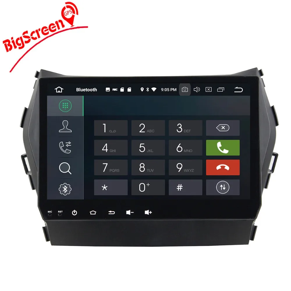 Clearance Bigscreen Android 8.0 car DVD octa Core 4GB RAM 32GB rom multimedia player for hyundai IX45 santa fe 2014+ gps stereo head units 3