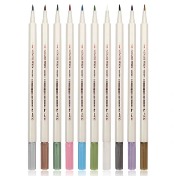 

10 Colors Metallic Marker Pen Soft Brush Art Marker Pen Calligraphy pen For Diy Scrapbooking Crafts Stationery School Supplies