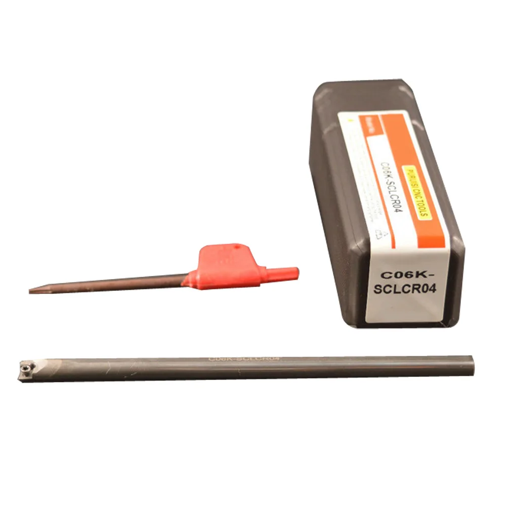 

New Toolholding Turning Tool Holder Equipment C06K-SCLCR04 6x130mm Solid Carbide Tool Holders Tool Kits