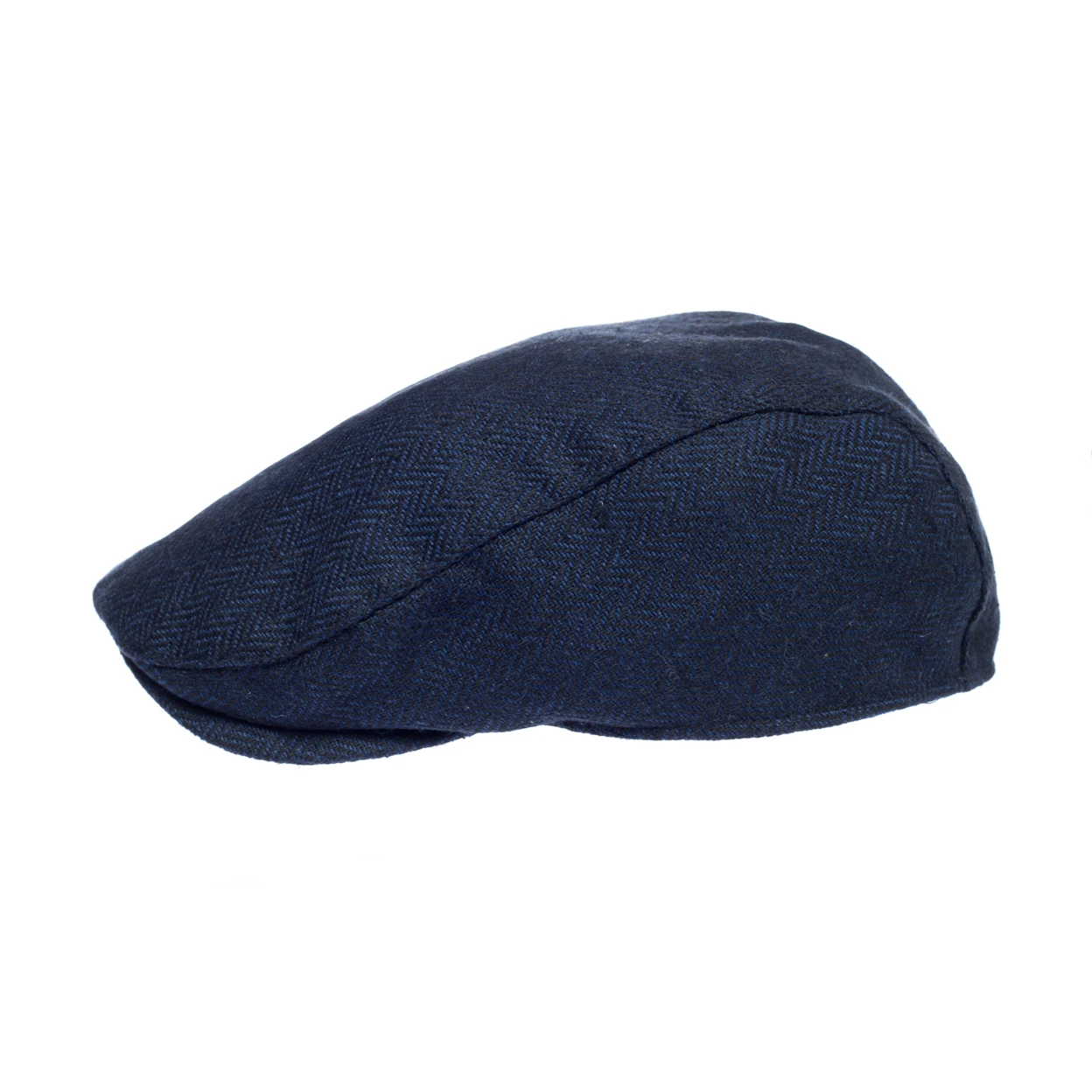 Newsboy Wool Blend Cap Paperboy Men Boy Gatsby Hipster Ivy Hat, Herringbone Navy Blue