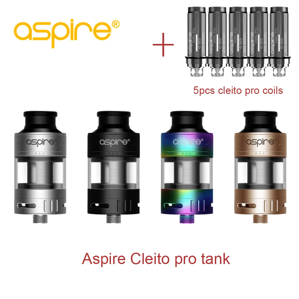 Оригинальный Aspire cleito пластиковый бак электронная сигарета Aspire Испарительный бак использовать Aspire cleito 0.5ohm катушки и 0.15ohm сетки катушки