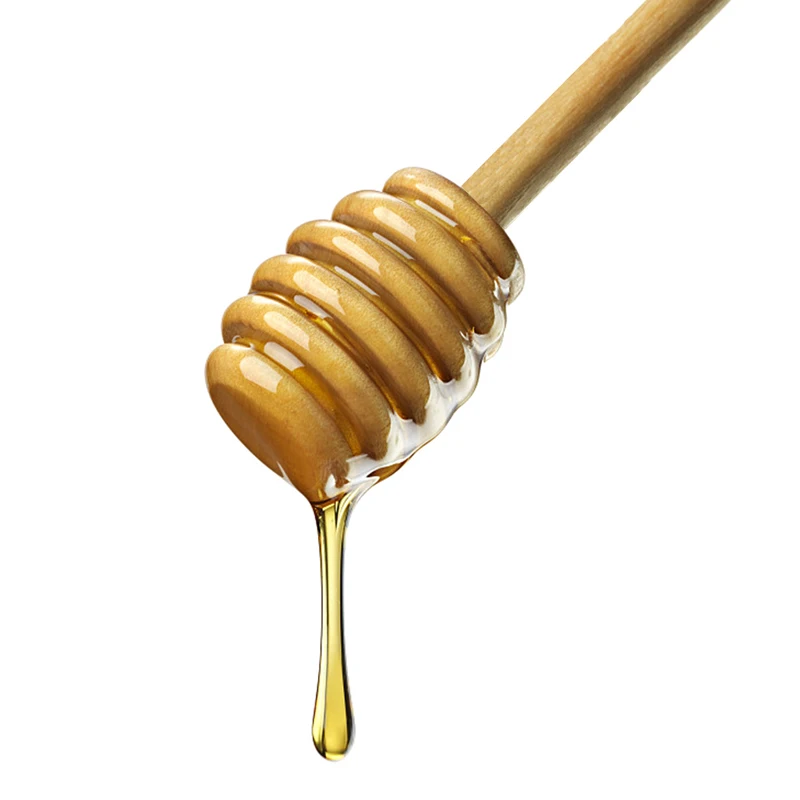 6Pcs Wooden Honey Dipper Stick Wood Honey Spoon Jam Honey Drizzler Server Mixing Stirring Teaspoon Tea Party Supply Kitchen Gadgets (6)