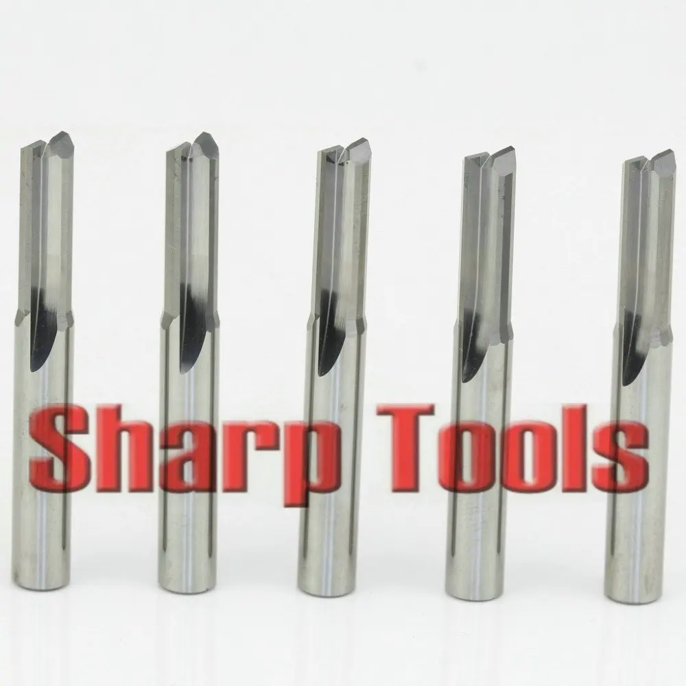 

1pc 6.35MM 2 Flute End Mill Carbide Tungsten Cutter Straight Bit CNC Router Tools for Engraving Milling Cutting Plywood Foam