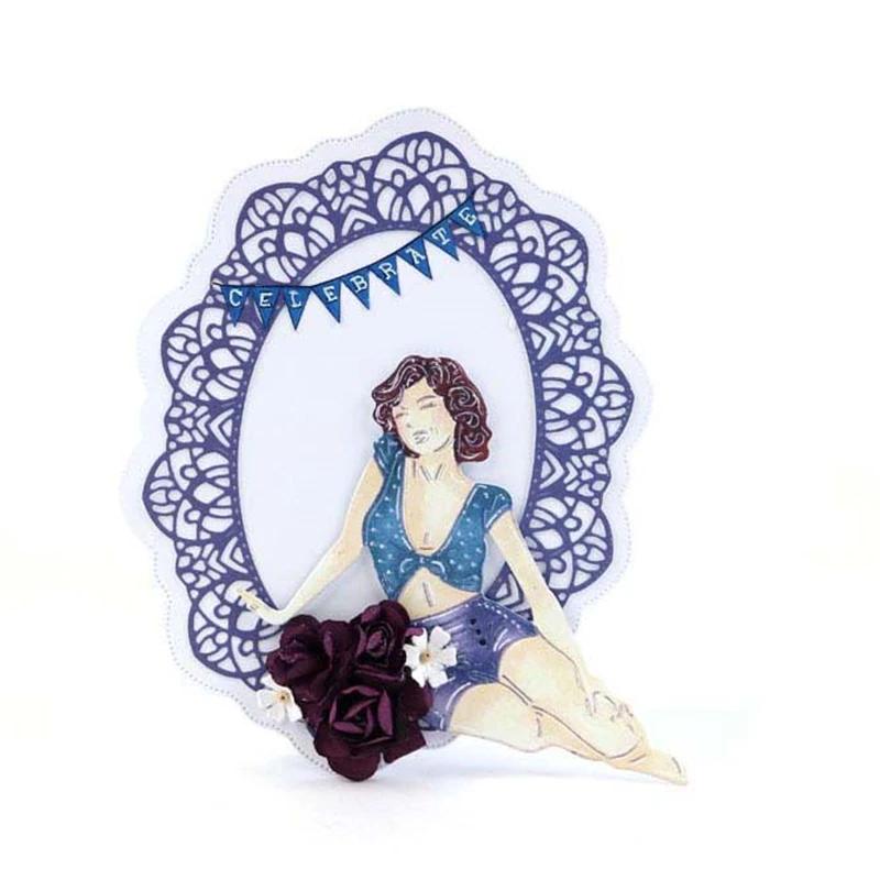 

Flower Frame Metal Dies Cutting Dies Scrapbooking Embossing Dies Cut Stencils Cards Craft Dies for New 2019